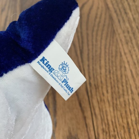 King Plush Fish Sailfish Shiny Fin Blue Sea Creature Long Nose Vintage? W/ Tag - Picture 6 of 7